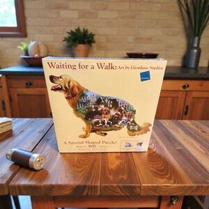 New in Sealed Box Waiting for a Walk Dog Puzzle 800 Pieces